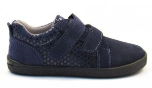 Barefoot leather year-round shoes EF Nita Navy Blue Roundel | 26, 27, 28, 29, 30, 31, 32, 33