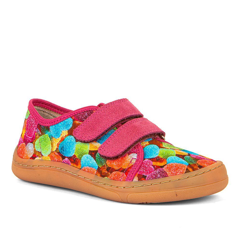 Barefoot Froddo barefoot canvas sneakers - colorful hearts