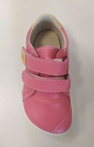 Barefoot kožené boty Pegres BF54 - růžové shora