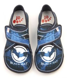 Ef barefoot papučky 394 Bat black - uzavřené shora