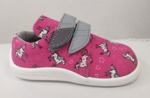 Beda barefoot textile sneakers Unicorn - white sole
