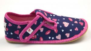 Ef barefoot slippers 395 Hearts navy | 24, 25, 26, 27, 28, 29, 30, 31, 32, 33, 35