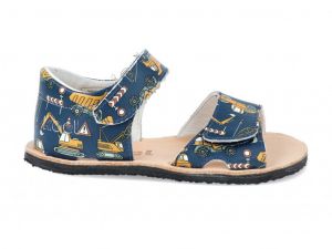 Barefoot sandals Koel4kids - Amelia tractor blue | 23, 24, 25, 26, 27, 28