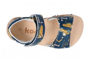 Barefoot Barefoot sandals Koel4kids - Amelia tractor blue