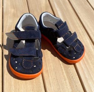 Beda Barefoot sandals Blue mandarine | 22, 23, 27, 29, 30, 31, 32, 33, 34, 35, 36, 37, 38