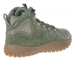 Barefoot kožené boty Merrell Wrapt Mid WP lichen - dámské