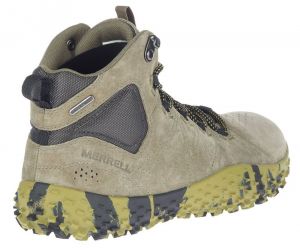 Barefoot kožené boty Merrell Wrapt Mid WP olive - pánské