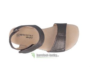 Protetika barefoot sandály Belita bronzové lesklé shora