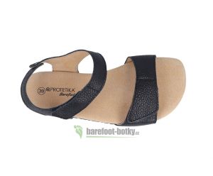 Protetika barefoot sandály Belita černé lesklé shora