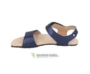 Protetika barefoot sandály Belita modré metalické bok