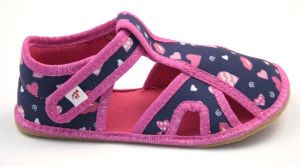 Ef barefoot slippers 386 Hearts - open | 23, 35