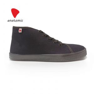 Barefoot sneakers Anatomic black with black sole - ankle AD02 | 43
