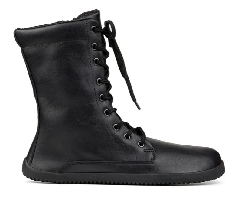 Barefoot Ahinsa Jaya Barefoot High Boots - Black Ahinsa shoes