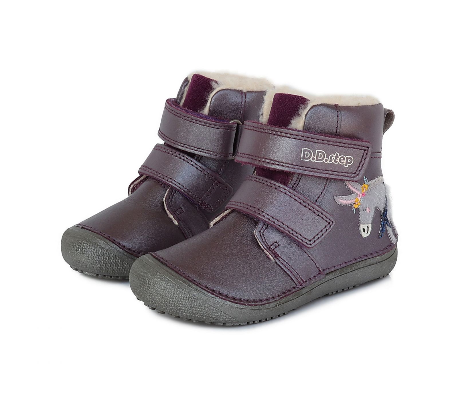 Barefoot DDstep 063 winter boots - purple - donkey