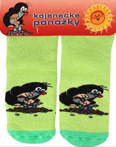 Dětské ponožky Boma - Krteček froté - kluk zelená