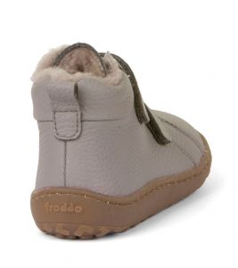 Froddo barefoot zimní kotníkové boty grey - kožíšek zezadu