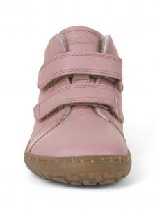 Froddo barefoot zimní kotníkové boty pink - kožíšek zepředu