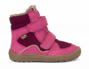 Froddo barefoot winter high boots with fuchsia/pink membrane