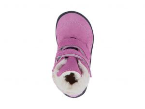 Jonap zimní barefoot boty B5S růžové - vlna shora