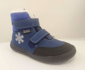 Jonap zimní barefoot boty Jerry MF modré - vločka bok