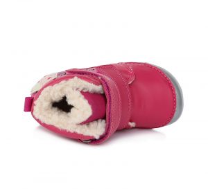 Zimní boty DDstep 070 - růžové - jednorožec shora