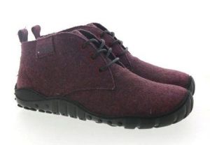 Barefoot woolen shoes Koel - Luana - burgundy