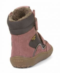 Barefoot Froddo barefoot winter high boots with membrane grey/pink
