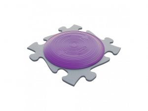 Active orthopedic floor Muffik - magic Rotana | purple, turquoise