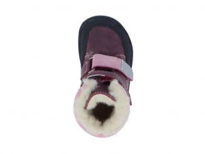 Barefoot Jonap winter barefoot shoes Falco burgundy - wool