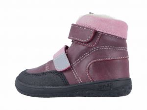 Barefoot Jonap winter barefoot shoes Falco burgundy - wool