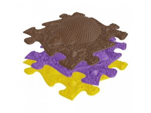 Orthopedic floor puzzle MUFFIK Hedgehog | Brown, purple