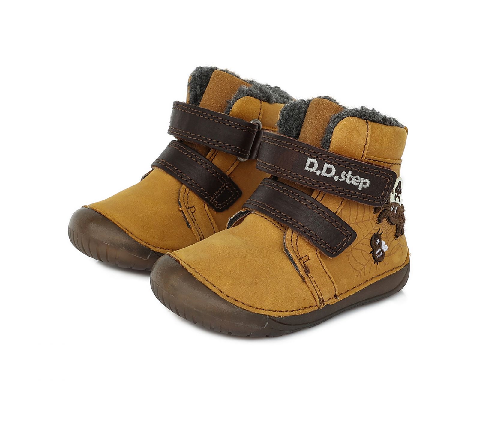 Barefoot Winter boots DDstep 070 - brown - spider