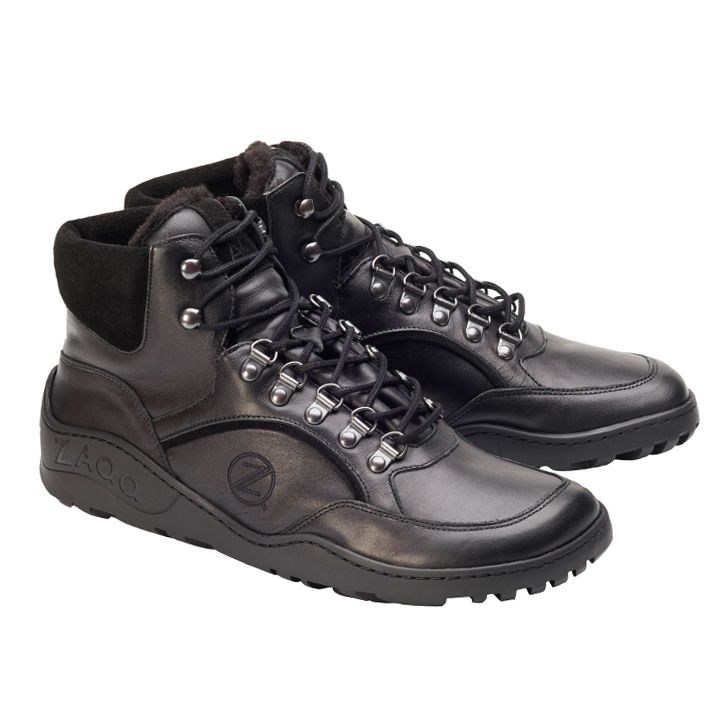 Barefoot Winter boots Zaqq Terraq black winter waterproof