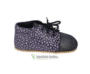 Beda barefoot - Leather slippers higher - Dark violette | 20, 21, 22, 23, 24