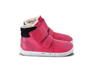 Dětské zimní barefoot boty Be Lenka Panda 2.0 - raspberry pink bok