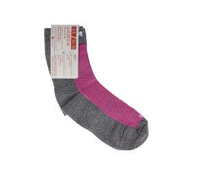 Surtex merino terry socks - thin pink