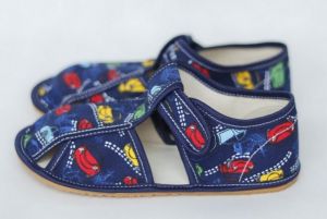 Barefoot Baby bare shoes Slippers - navy cars