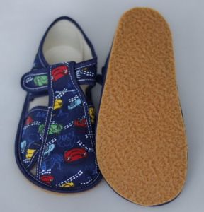 Barefoot Baby bare shoes Slippers - navy cars