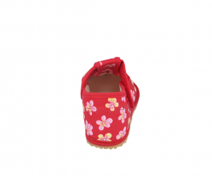 Barefoot Beda barefoot - velcro sandals red - flowers