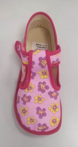 Barefoot Beda barefoot - velcro sandals pink - flowers