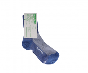 Childrens Surtex merino sports socks thin - blue | 22-23 cm