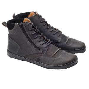 Zaqq Parqer dark gray leather shoes
