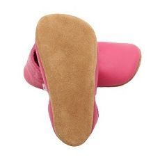 Barefoot Limis fuchsia all-leather slippers