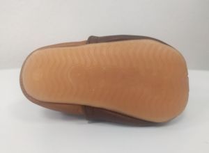 Barefoot Froddo prewalkers slippers with rubber sole - brown with a dog