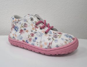 Barefoot Lurchi barefoot shoes - Nani napa white flower