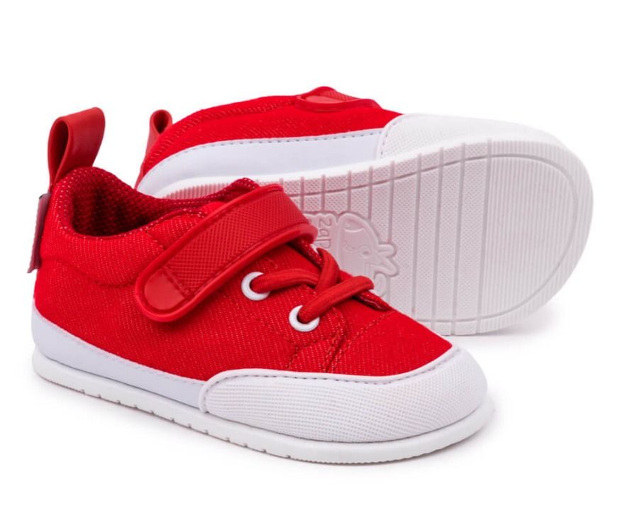 Barefoot Canvas sneakers zapato Feroz Paterna tejano rojo