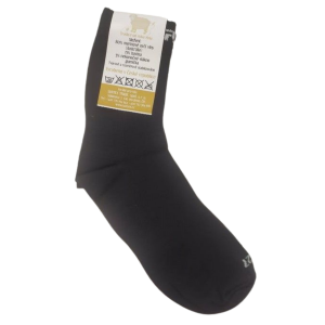 Surtex merino terry socks - thin black