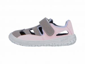 Jonap Barefoot Sandals Danny Grey-Pink | 22, 24, 25, 30