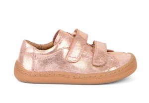 Barefoot year-round boots Froddo 2 Velcro - pink/gold