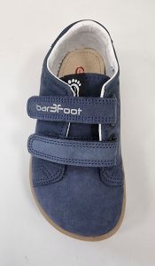 Celoroční boty Bar3foot Cross nubuck - tmavě modré shora